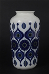 GERMAN MID 20th C. KAISER PORCELAIN KOBALT BLUE VASE