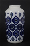 GERMAN MID 20th C. KAISER PORCELAIN KOBALT BLUE VASE