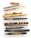 GOLD FILLED & STERLING SILVER OVERLAY PENS & PENCILS