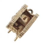 10K YELLOW GOLD CHARMS - MILITARY TANK & WHISTLE