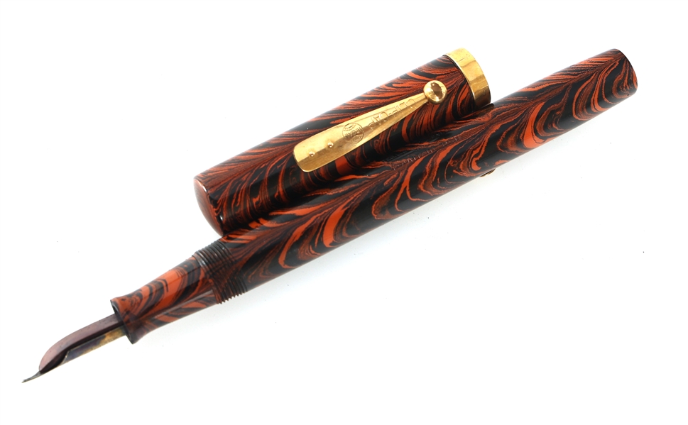 WATERMANS #55 FOUNTAIN PEN RED RIPPLE 1924