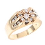 MENS 14K YELLOW 0.74 CTW DIAMOND FASHION RING