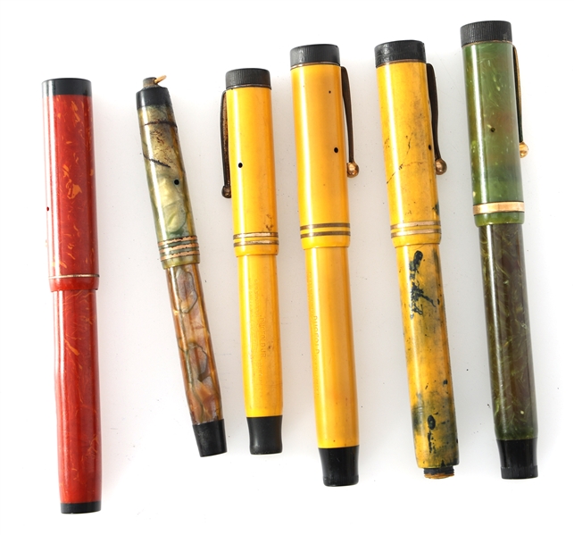 PARKER FOUNTAIN PENS & THERMOMETER
