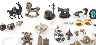 STERLING SILVER JEWELRY - BROOCHES, EARRINGS, & MORE