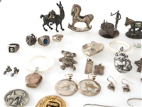 STERLING SILVER JEWELRY - BROOCHES, EARRINGS, & MORE