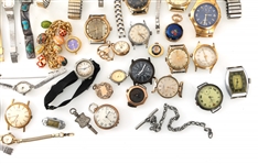 WRISTWATCHES, POCKETWATCHES, & MORE - FOR PARTS