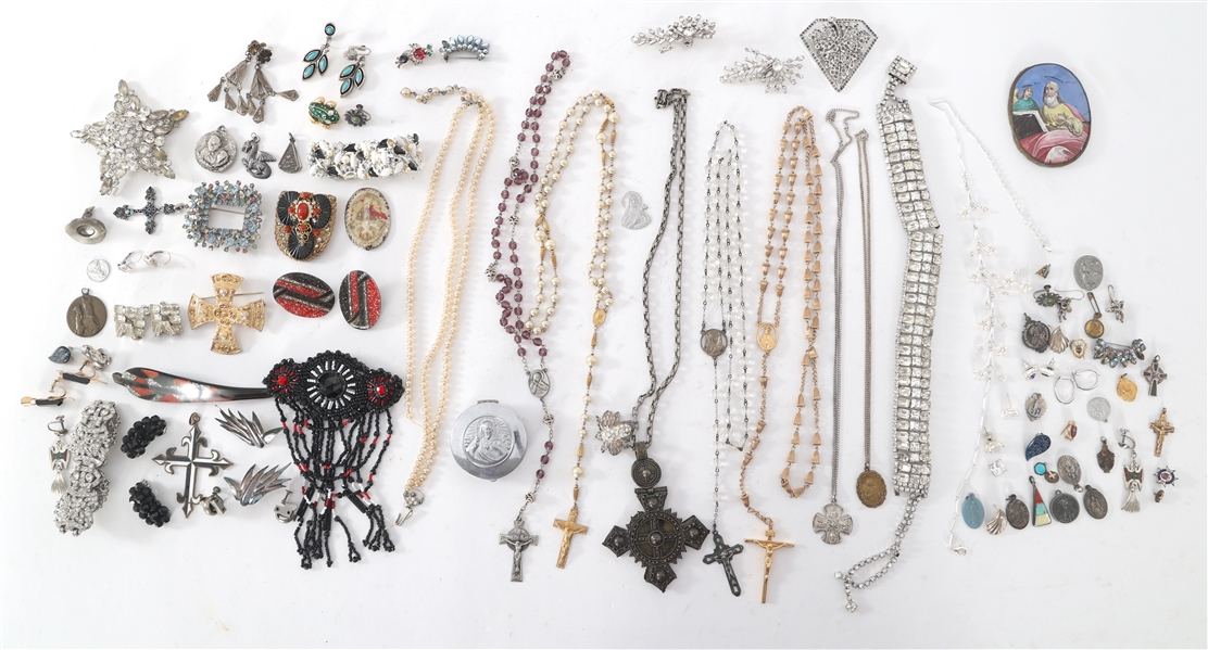 COSTUME JEWELRY - BRACELETS, ROSARIES, BROOCHES & MORE