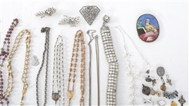 COSTUME JEWELRY - BRACELETS, ROSARIES, BROOCHES & MORE