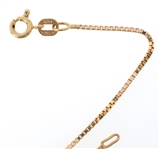 18K YELLOW GOLD BOX LINK CHAIN - 18