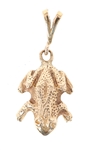 14K YELLOW GOLD FROG PENDANT