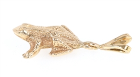 14K YELLOW GOLD FROG PENDANT