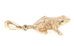 14K YELLOW GOLD FROG PENDANT