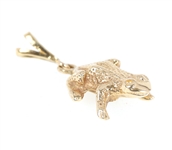 14K YELLOW GOLD FROG PENDANT