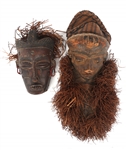 AFRICAN CONGO CARVED WOOD MASKS