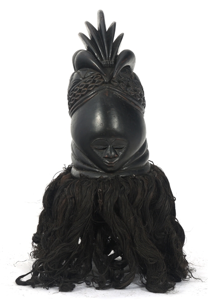 AFRICAN SIERRA LEONE SANDE SOCIETY HELMET MASK