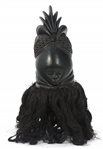 AFRICAN SIERRA LEONE SANDE SOCIETY HELMET MASK