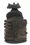 AFRICAN SIERRA LEONE SANDE SOCIETY HELMET MASK
