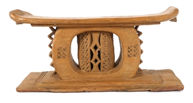 GHANAIAN ASANTE CARVED WOOD STOOL