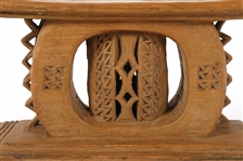 GHANAIAN ASANTE CARVED WOOD STOOL