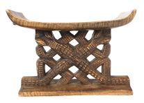 GHANAIAN ASANTE CARVED WOOD CROCODILE STOOL