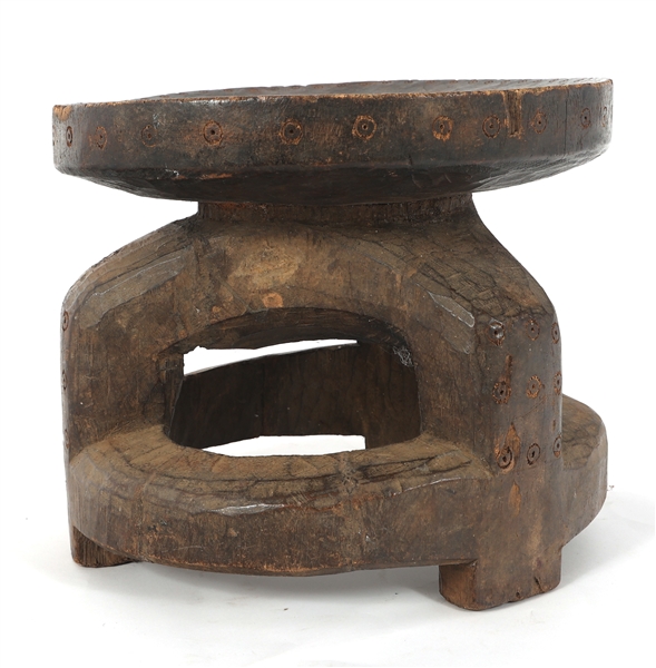 TANZANIAN HEHE CARVED WOOD STOOL