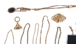 GOLD FILLED JEWELRY & POCKET WATCH FOBS