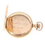 MEN'S ELGIN GOLD FILLED HUNTER'S CASE POCKET WATCH