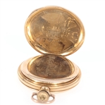 MEN'S ELGIN GOLD FILLED HUNTER'S CASE POCKET WATCH