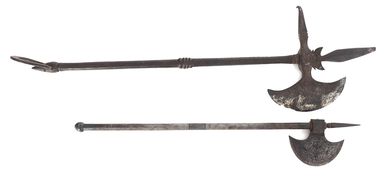 19th C. INDO-PERSIAN TABAR BATTLE AXES