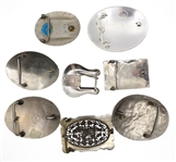 SILVER PLATED SOUTHWESTERN STYLE BELT BUCKLES