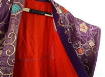 JAPANESE EMBROIDERED SILK KIMONO