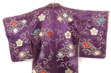 JAPANESE EMBROIDERED SILK KIMONO
