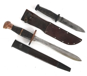 WWII US KINFOLKS FIGHTING KNIFE & BAYONET 