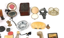 VANITY/DESK ITEMS - BOXES, WAX SEAL STAMPS, & MORE