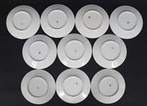 T&V LIMOGES PORCELAIN TEA SET - TEAPOT, CUPS, SAUCERS