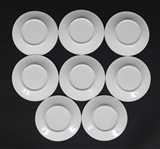 T&V LIMOGES PORCELAIN TEA SET - TEAPOT, CUPS, SAUCERS
