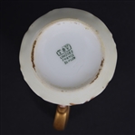 T&V LIMOGES PORCELAIN TEA SET - TEAPOT, CUPS, SAUCERS