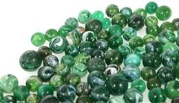 EARLY 20th C. GREEN SLAG GLASS MARBLES