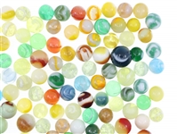 EARLY 20th C. GLASS MARBLES - SLAG, UV, CLEARIES & MORE