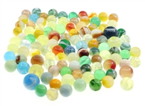 EARLY 20th C. GLASS MARBLES - SLAG, UV, CLEARIES & MORE
