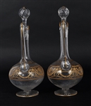 ST. LOUIS CRYSTAL SERVICE PIECES - PITCHERS & GLASSES