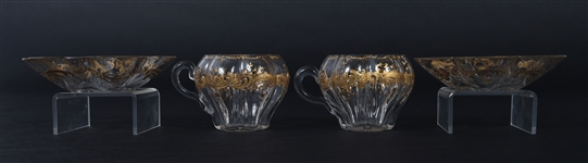 ST. LOUIS CRYSTAL SERVICE PIECES - PITCHERS & GLASSES