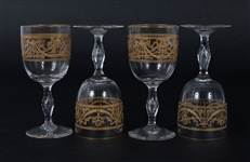 ST. LOUIS CRYSTAL SERVICE PIECES - PITCHERS & GLASSES