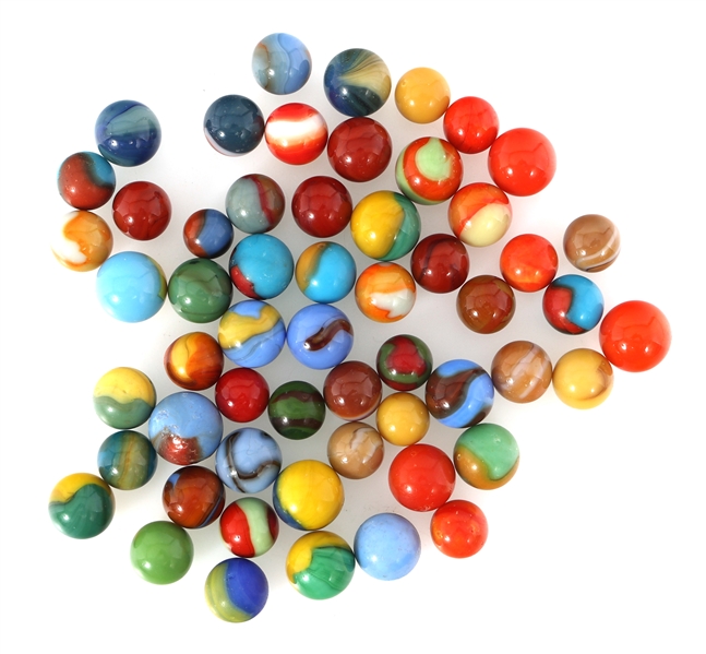 EARLY 20th C. SLAG GLASS MARBLES 