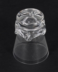 DAUM CRYSTAL SORCY PATTERN DECANTER & SHOT GLASSES