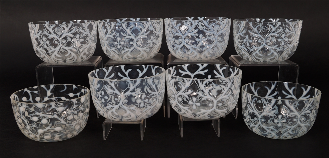 VENETIAN OPALESCENT BOWLS - SET OF 8