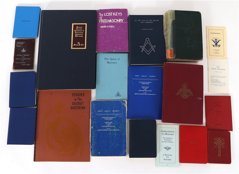 MASONIC LITERATURE - BOOKS, RITUAL BOOKLETS, PAMPHLETS