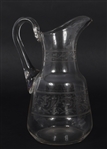 ETCHED CRYSTAL WATER PITCHER & GLASSES