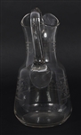 ETCHED CRYSTAL WATER PITCHER & GLASSES