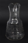 ETCHED CRYSTAL WATER PITCHER & GLASSES